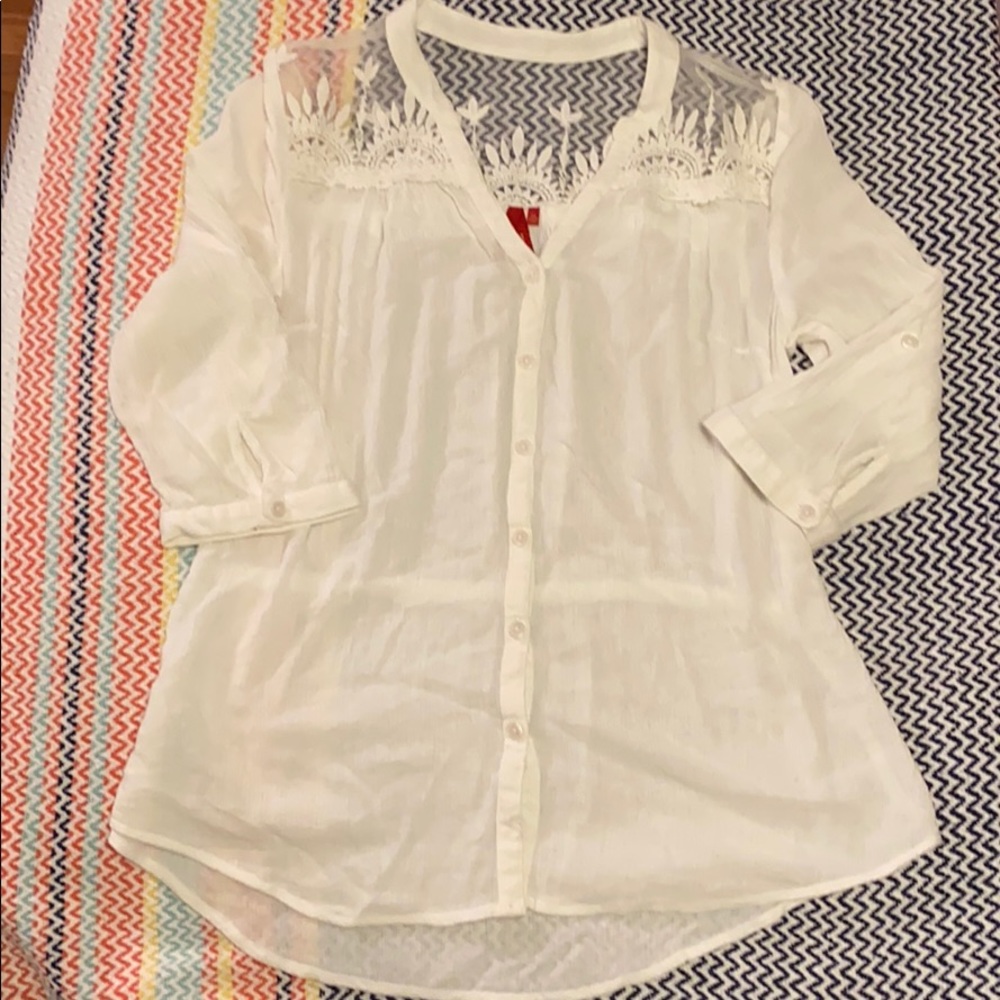 White Sheer Blouse